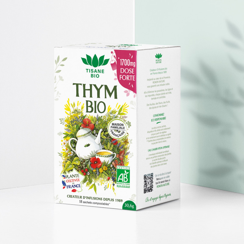 Organic Thyme Herbal Tea* – 18 Bags | Respiratory & Digestive Support