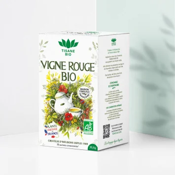 Tisane Vigne Rouge France Bio* – 18 Sachets | Romon Nature
