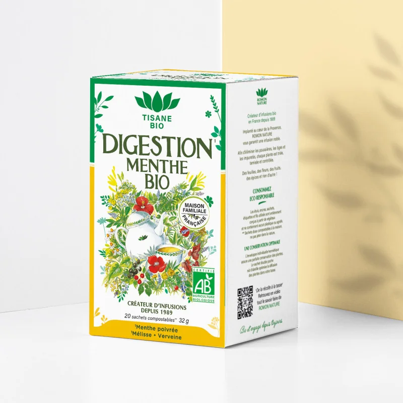 Organic Digestion Tea – Peppermint & Verbena Infusion
