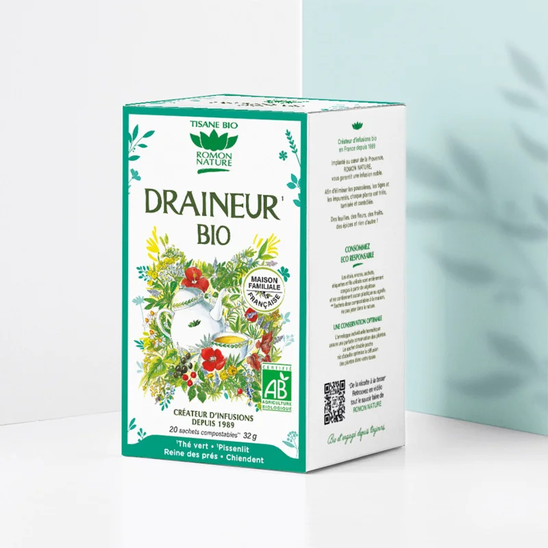 Tisane Bio Draineur – Infusion Thé Vert & Pissenlit