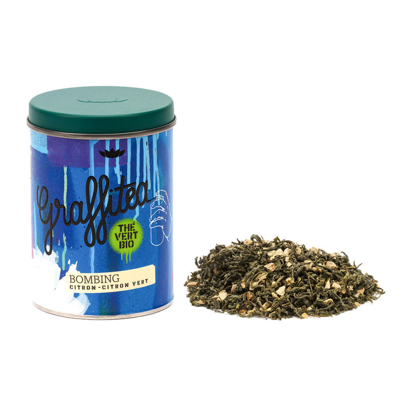 Thé vert Citron Citron Vert Bio – Boîte 100g – Bombing