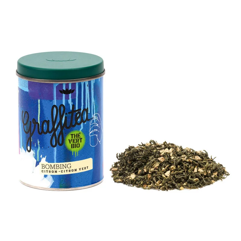 Thé vert Citron Citron Vert Bio – Boîte 100g – Bombing