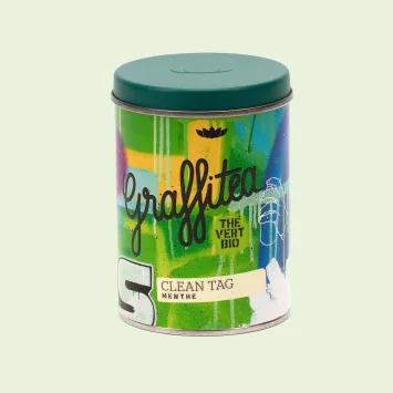 Thé vert Menthe Bio – Boîte 80g – Clean Tag