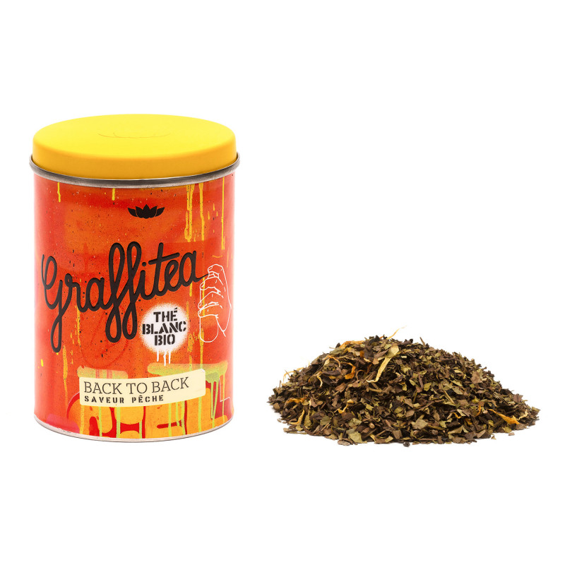 Organic White Tea Peach – 50g | Back to Back – Provence d’Antan