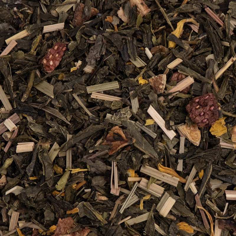 Thé Vert Bio Fraise Citron – Pop Up Provence d’Antan 70g