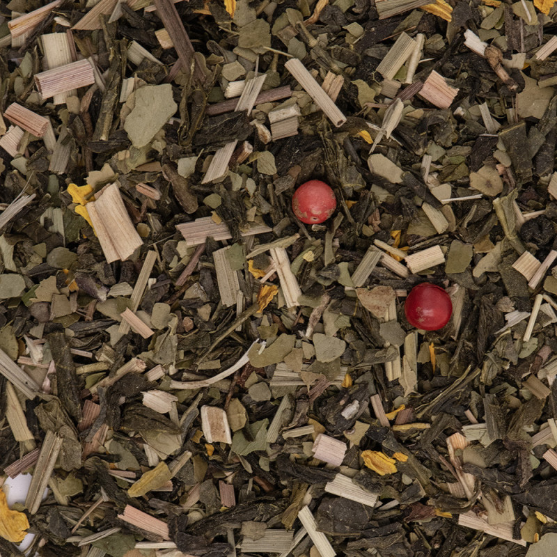 Organic Green Tea with Maté & Pink Pepper – 100g Tin – Old School