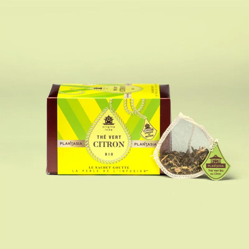 Thé vert au Citron Bio – Sachet Goutte raffiné