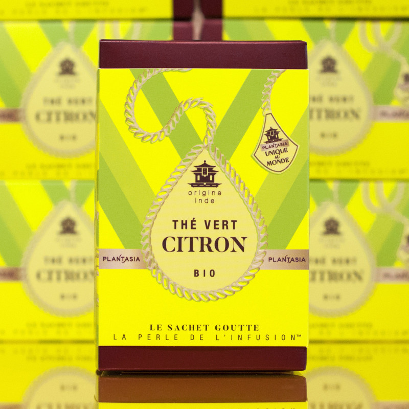 Organic Lemon Green Tea – Refined Drop-Shaped Sachet