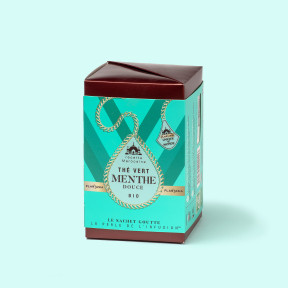 Organic Sweet Mint Green Tea – Refined Drop-Shaped Sachet