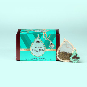 Organic Sweet Mint Green Tea – Refined Drop-Shaped Sachet