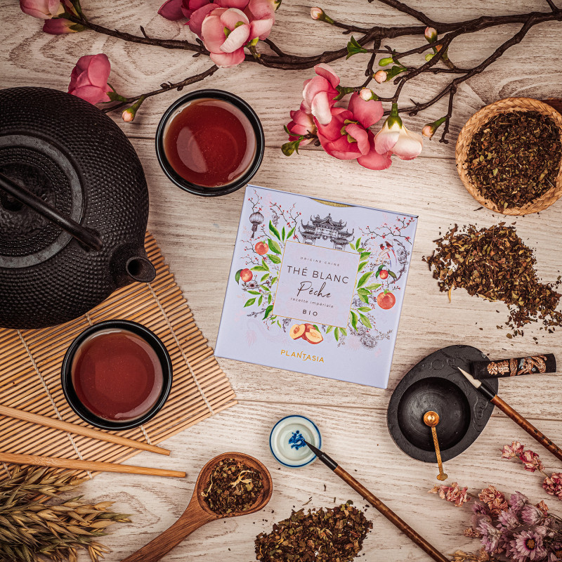 Organic White Tea Peach – Delicate Metal Cube