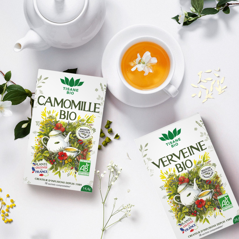 Tisane Camomille France Bio* – 18 Sachets | Romon Nature