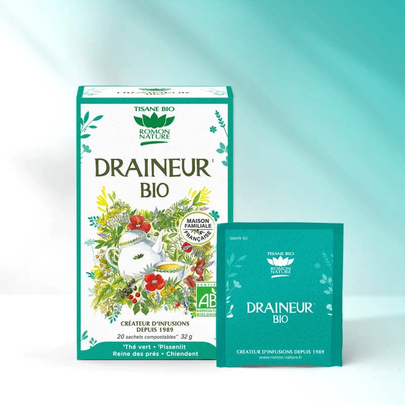 Tisane Bio Draineur – Infusion Thé Vert & Pissenlit