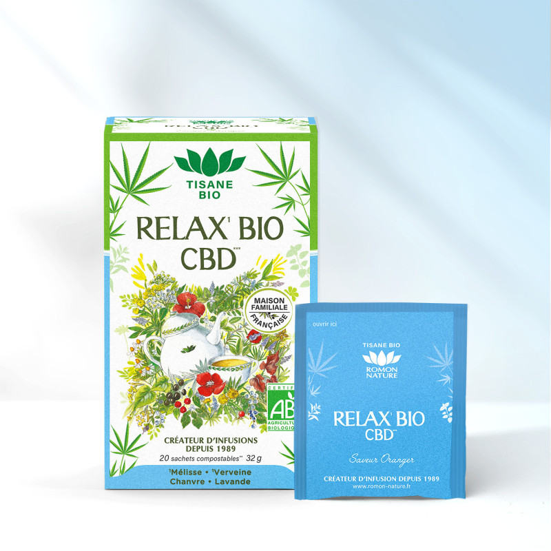Relax Organic CBD Herbal Tea – Stress Relief & Calm