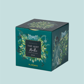 Organic Green Tea with Mint – Oriental Freshness in a Metal Cube