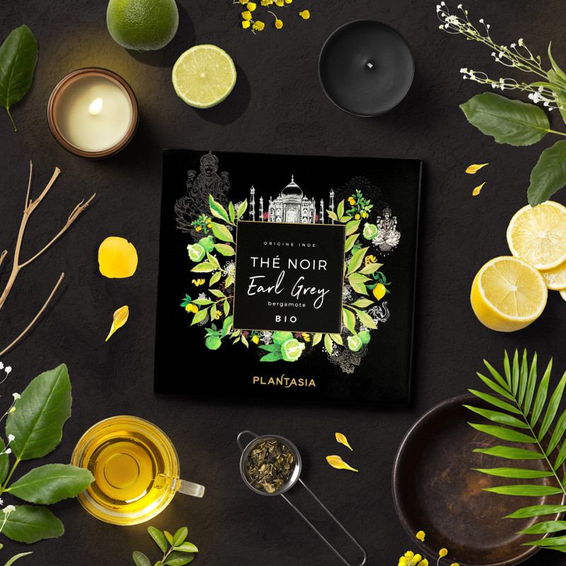 Thé Noir Earl Grey Bergamote Bio – Boîte métal | Provence d’Antan