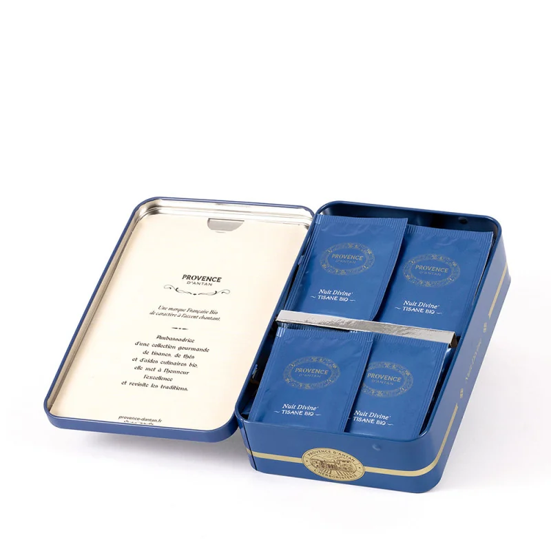 Tisane Nuit divine Bio – Boîte métal & recharge carton