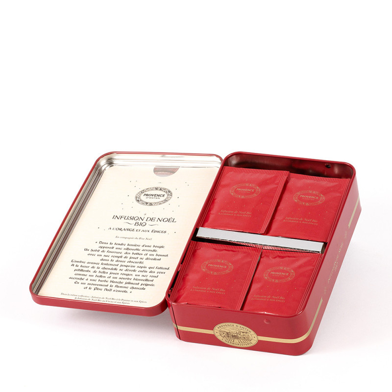 Organic Christmas Herbal Tea with Orange & Spices – Metal Tin or Refil
