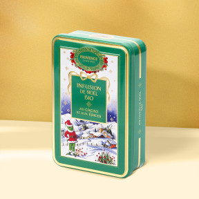 Organic Christmas Herbal Tea with Cocoa & Spices – Metal Tin & Refill