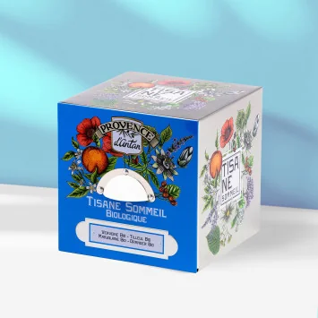 Organic Sleep Herbal Tea – Metal Cube | Provence d’Antan
