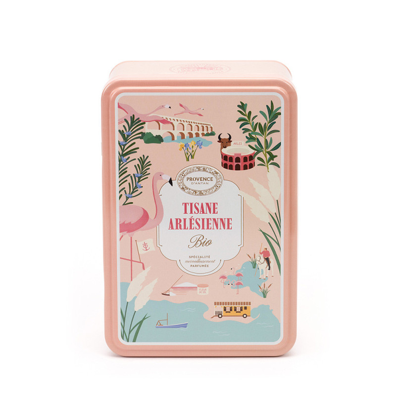 Organic Arlésienne Herbal Tea – Provençal Metal Tin - Refill*