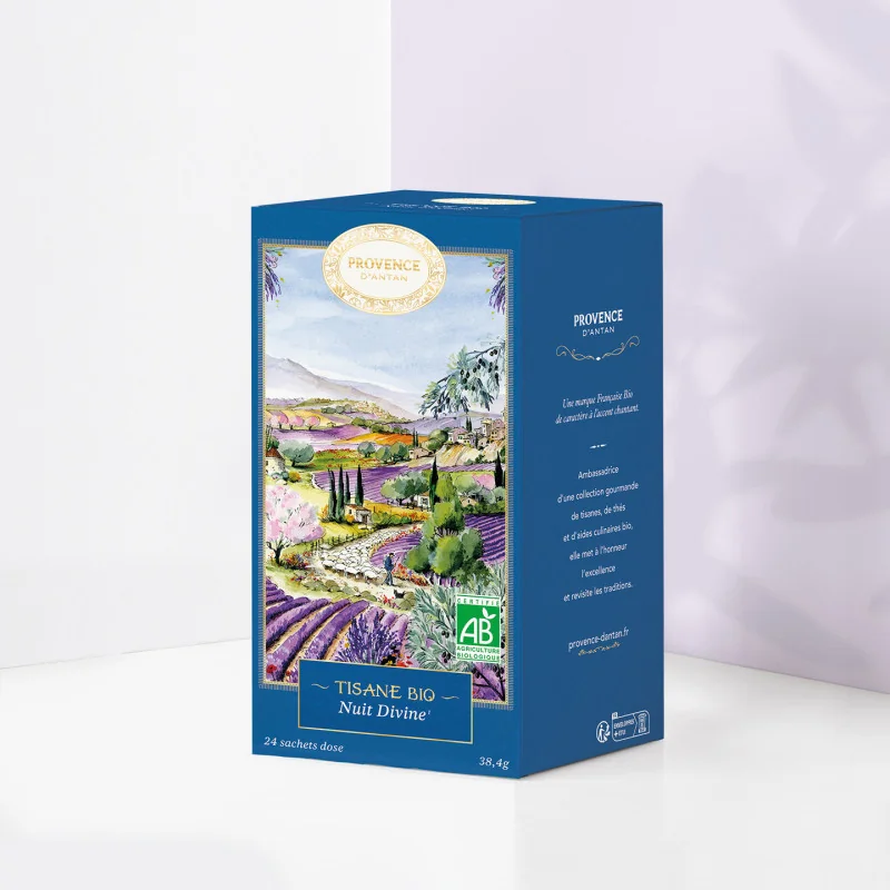 Tisane Nuit divine Bio – Boîte métal & recharge carton