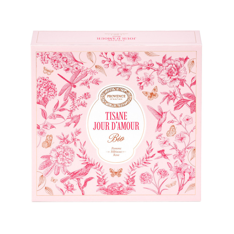 Organic Herbal Tea Gift Box Jour d'Amour– 20 Tea bags - Magnetic Box