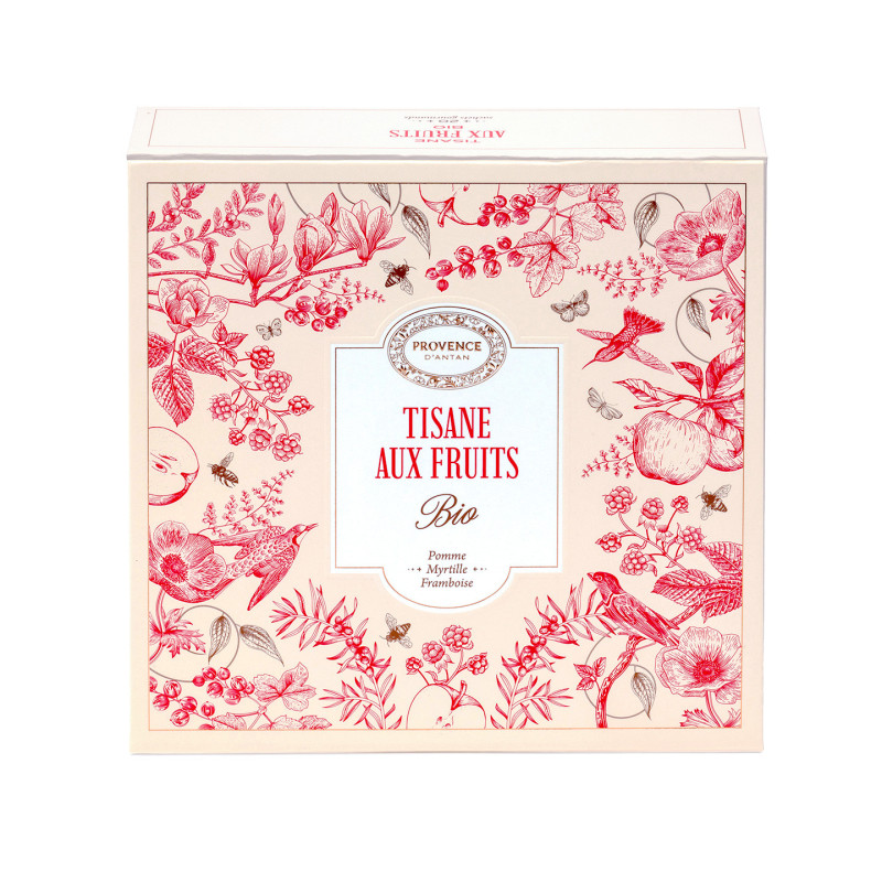 Organic Herbal Tea Gift Box "Aux Fruits" – 20 Tea Bags Magnetic Box
