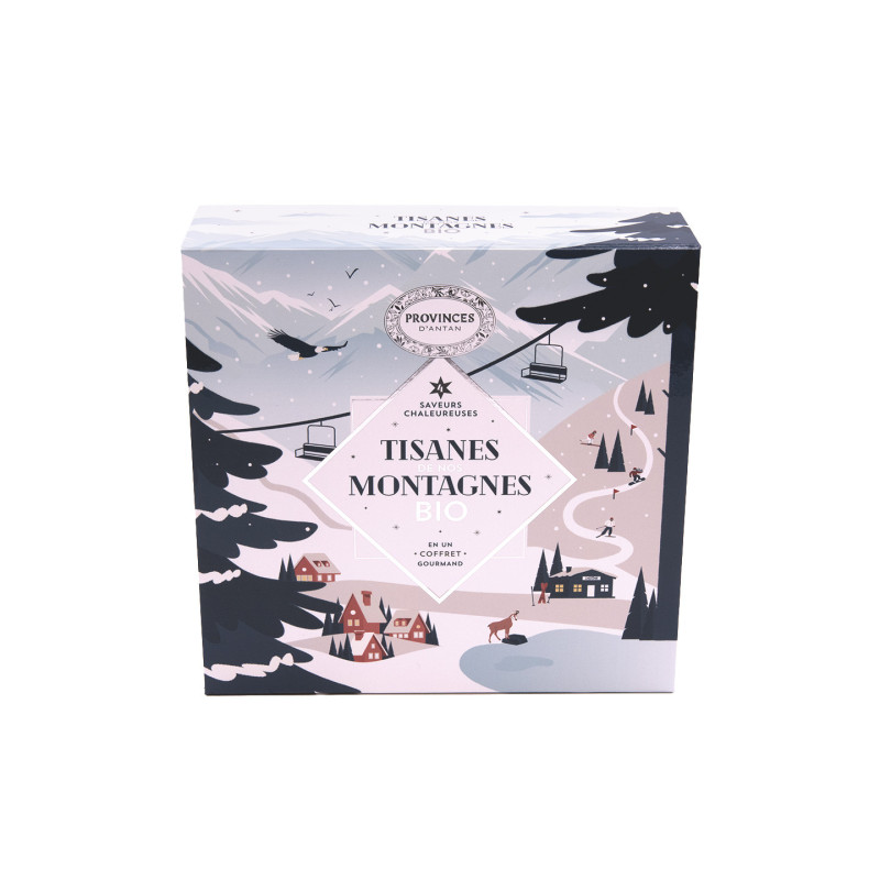 Organic Mountain Herbal Tea Gift Box – 4 Recipes, 20 Sachets