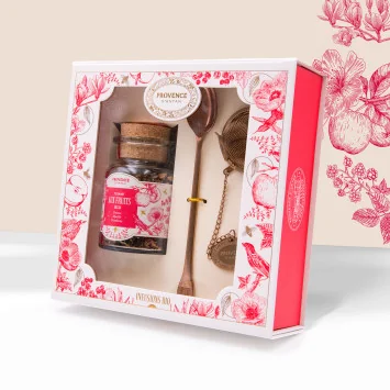 Fruit Herbal Tea Gift Set - Glass Bottle with Infuser