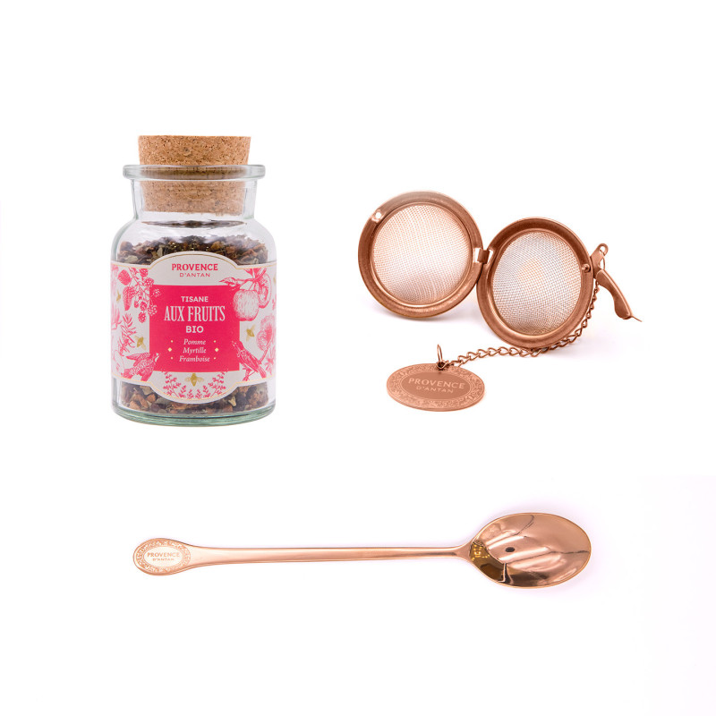 Organic Fruit Herbal Tea Gift Set – Glass Bottle with Infuser