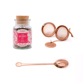Coffret Tisane Fruits Bio – Bouteille verre avec infuseur