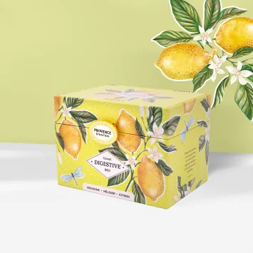 Tisane Digestion Bio – Infusion citronnée en coffret métal
