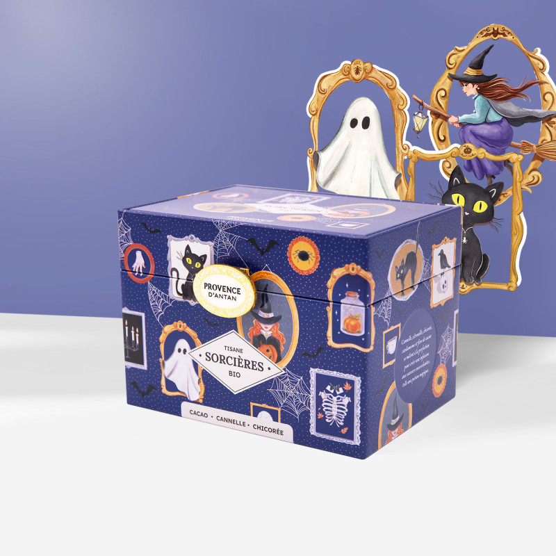 Tisane des Sorcières Bio – Infusion cacao et épices en coffret métal