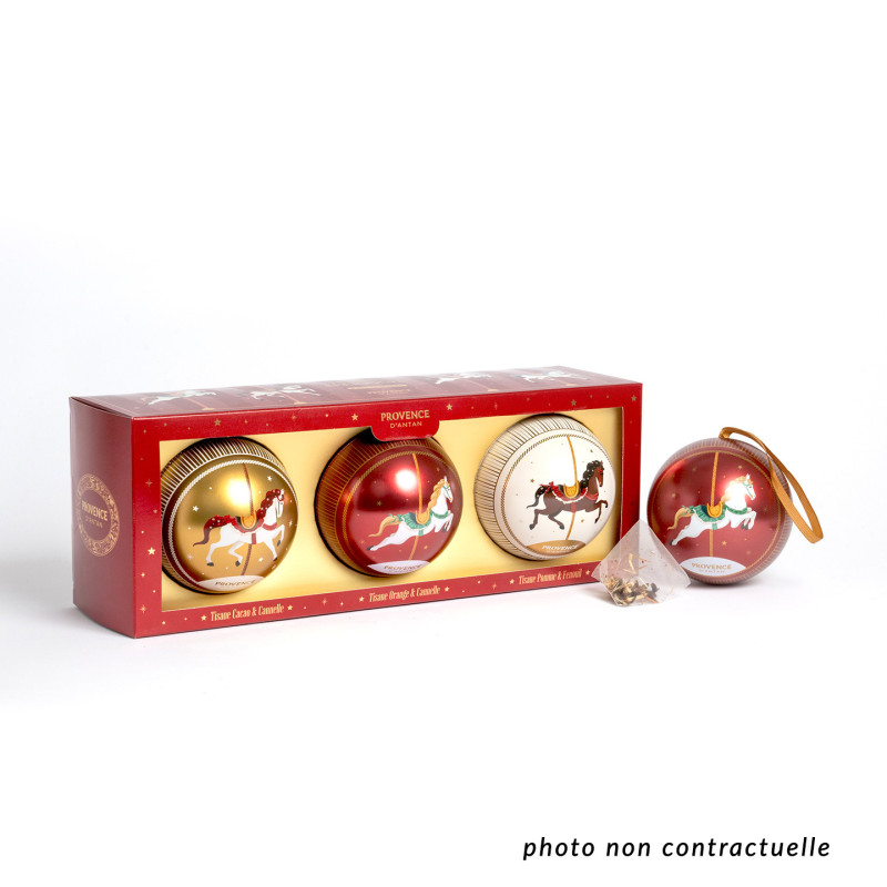 Organic “3 Holiday Ornaments” Enchanted Herbal Gift Set – Provence