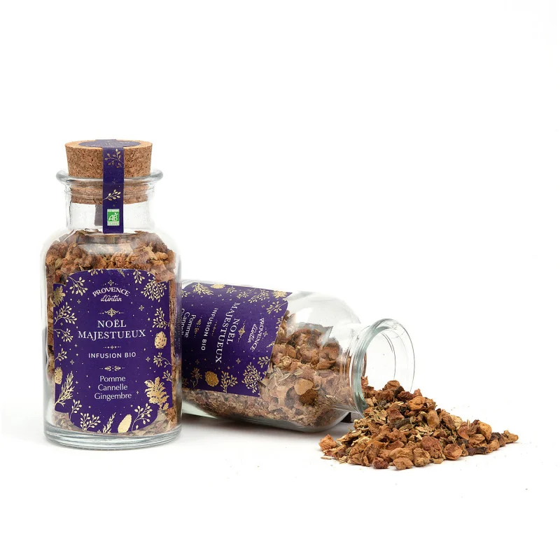 Infusion Bio Noël Majestueux – 100 g vrac en flacon verre