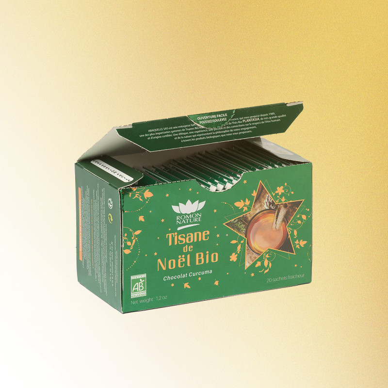 Organic Chocolate & Turmeric Holiday Herbal Tea – Provence d’Antan