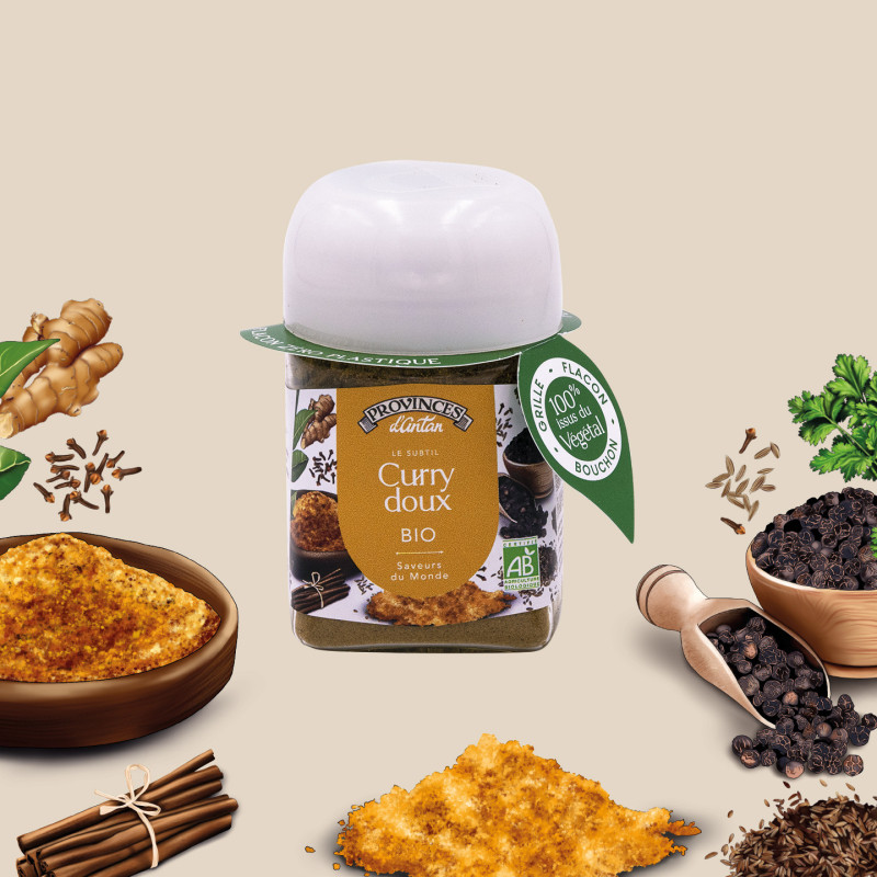 Curry doux Bio 40g – Mélange d’épices parfumé