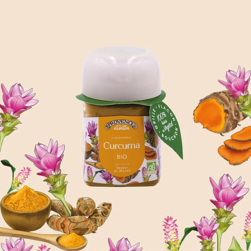 Organic Turmeric 40g – Golden Spice in a Plant-Based Jar