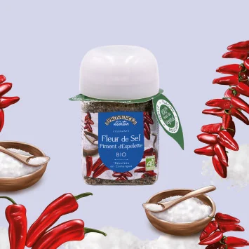 Organic Espelette Pepper Fleur de Sel 70g