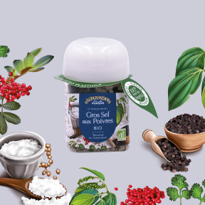Gros Sel aux 3 Poivres Bio 90g – Mélange intense et raffiné