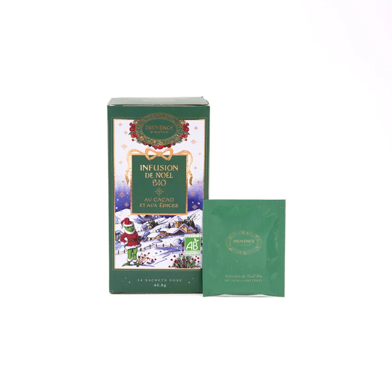 Infusion de Noël Bio Cacao & Épices – Boîte métal / Recharge