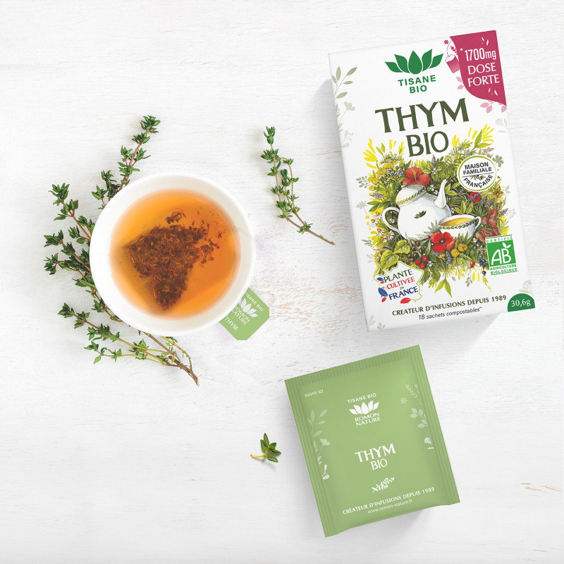 Organic Thyme Herbal Tea* – 18 Bags | Respiratory & Digestive Support