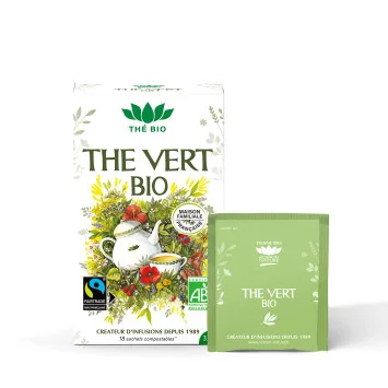 Tisane Thé Vert Bio* – 20 Sachets | Romon Nature