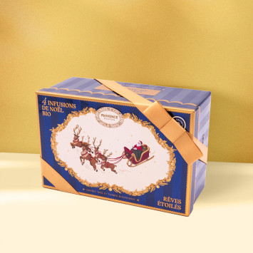 Metal Gift Box – 4 Organic Christmas Infusions – Starry Dreams