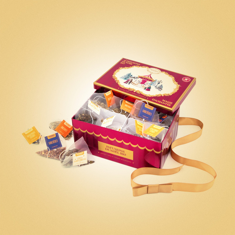 Coffret métal 4 Infusions de Noël Bio – Magie Enchantée