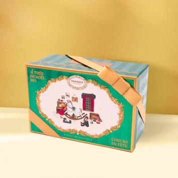 Metal Gift Box - 4 Organic Christmas Black Teas