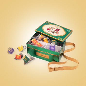 Metal Gift Box – 4 Organic Christmas Black Teas – Joyful Hearts