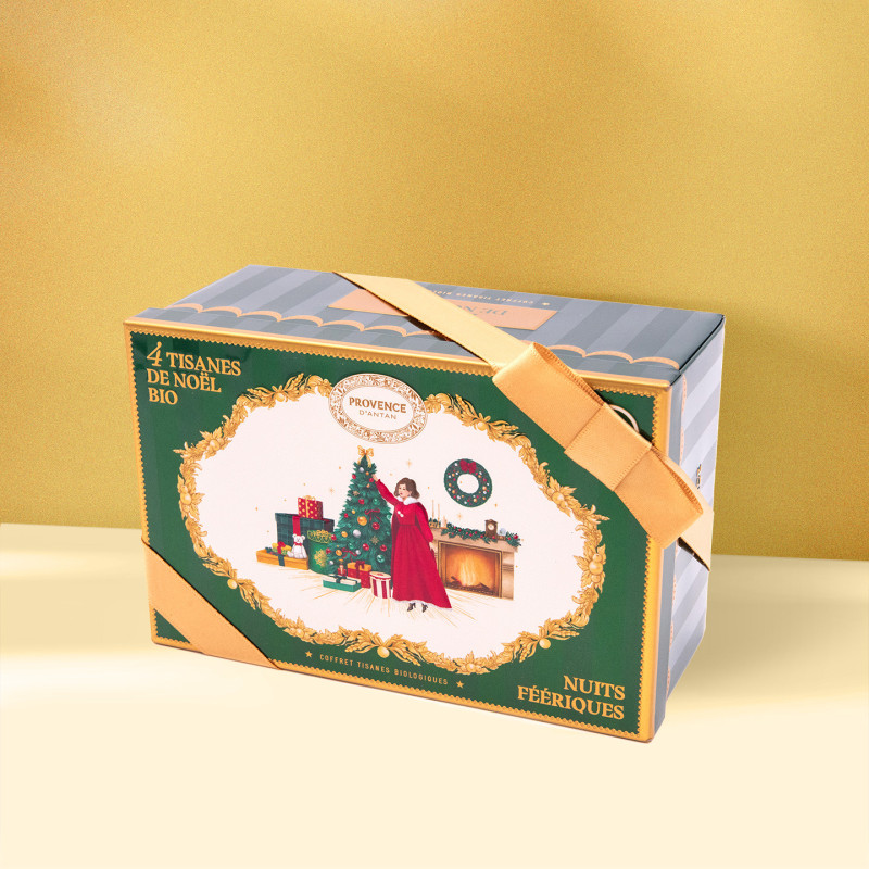 Metal Gift Box – 4 Organic Christmas Herbal Teas – Enchanted Nights