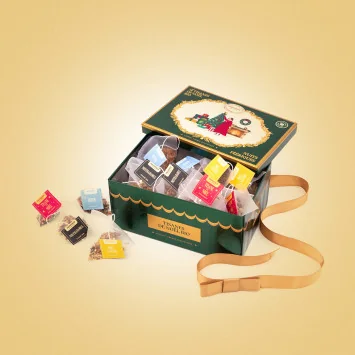 Metal Gift Box - 4 Organic Christmas Herbal Teas - Enchanted